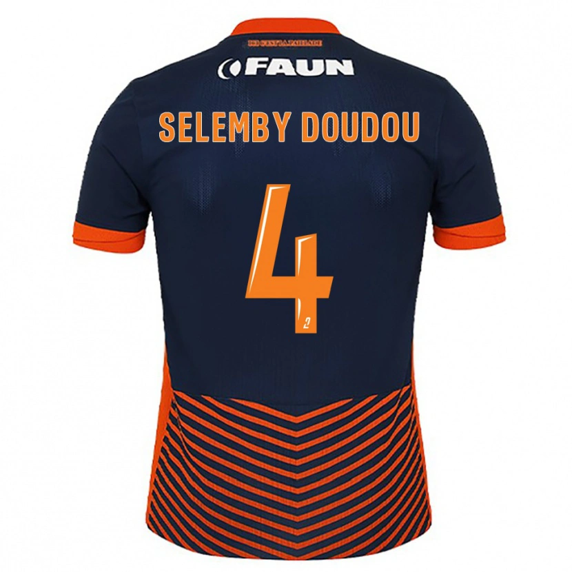 Danxen Mulher Camisola Destin Selemby Doudou #4 Azul Meia-Noite Laranja Principal 2025/26 Camisa Brasil
