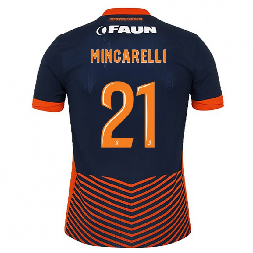 Danxen Mulher Camisola Lucas Mincarelli #21 Azul Meia-Noite Laranja Principal 2025/26 Camisa Brasil