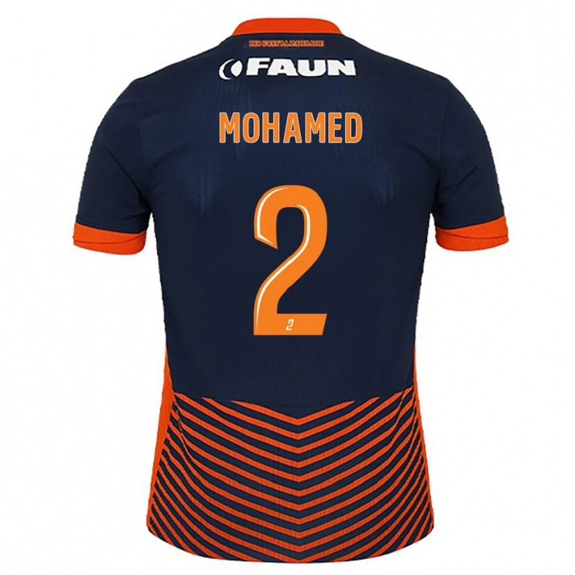 Danxen Mulher Camisola Isyak Mohamed #2 Azul Meia-Noite Laranja Principal 2025/26 Camisa Brasil