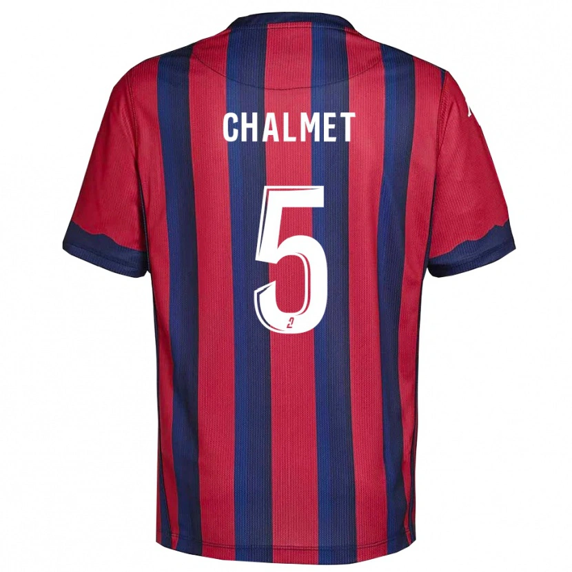 Danxen Mulher Camisola Mélanie Chalmet #5 Vinho Azul Marinho Principal 2025/26 Camisa Brasil