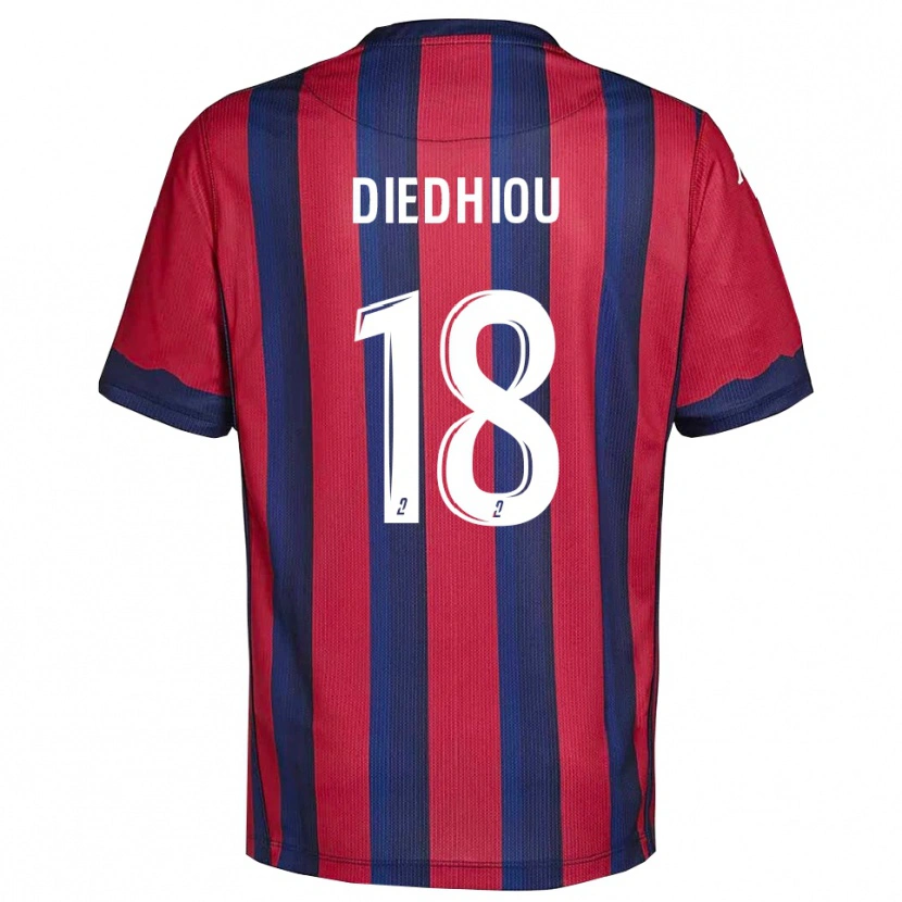 Danxen Mulher Camisola Famara Diédhiou #18 Vinho Azul Marinho Principal 2025/26 Camisa Brasil