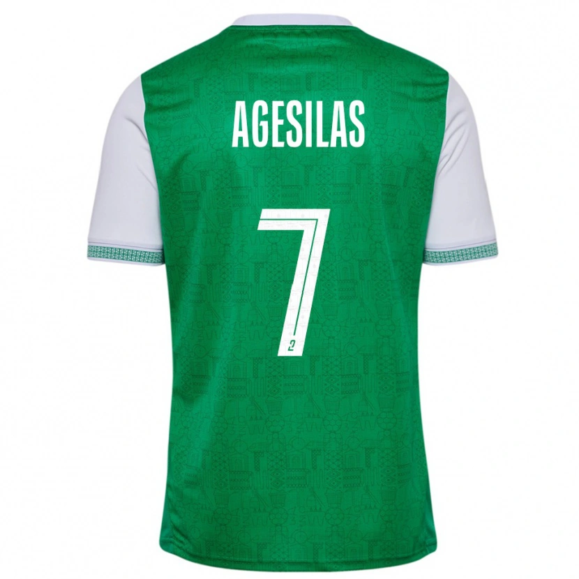 Danxen Mulher Camisola Meïvyn Agesilas #7 Verde Branco Principal 2025/26 Camisa Brasil