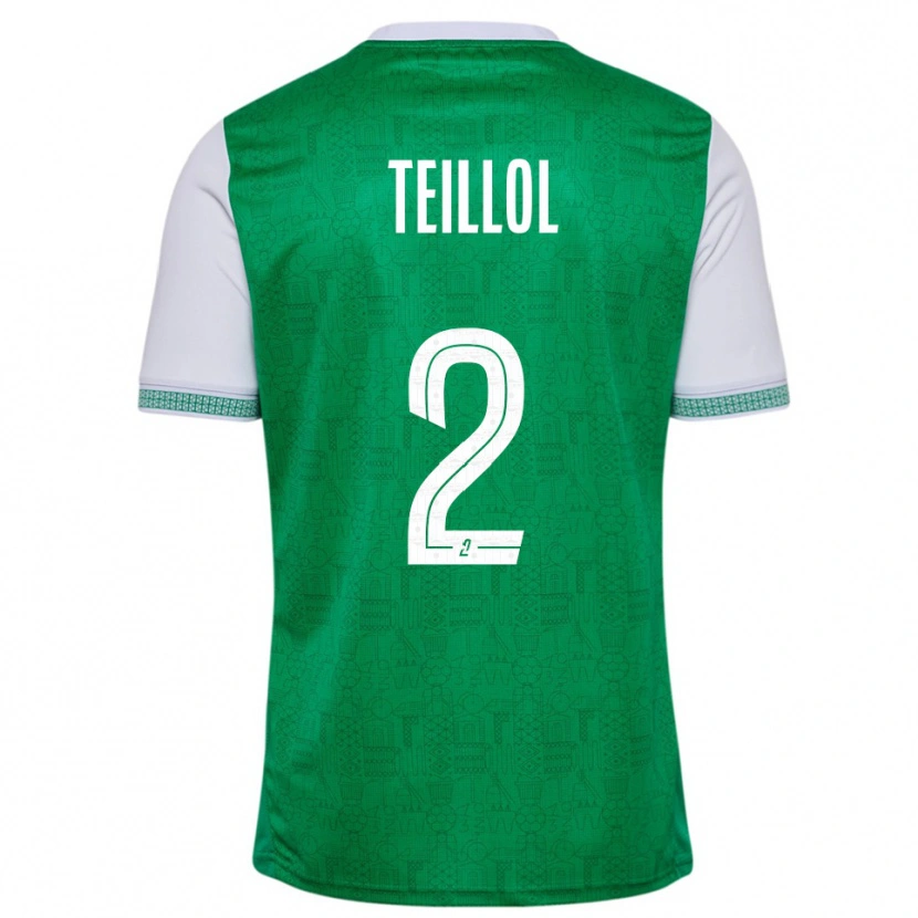 Danxen Mulher Camisola Tom Teillol #2 Verde Branco Principal 2025/26 Camisa Brasil