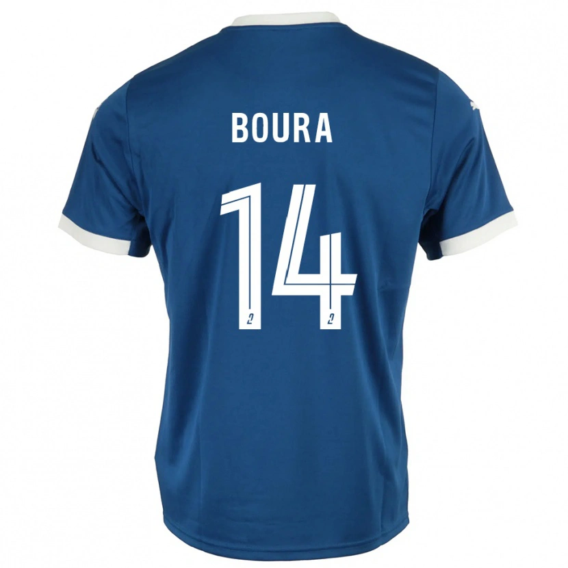 Danxen Mulher Camisola Ismaël Boura #14 Azul Branco Principal 2025/26 Camisa Brasil