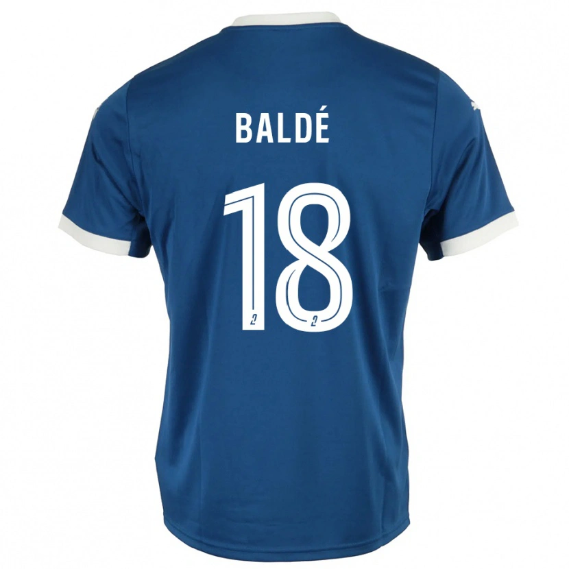 Danxen Mulher Camisola Thierno Baldé #18 Azul Branco Principal 2025/26 Camisa Brasil