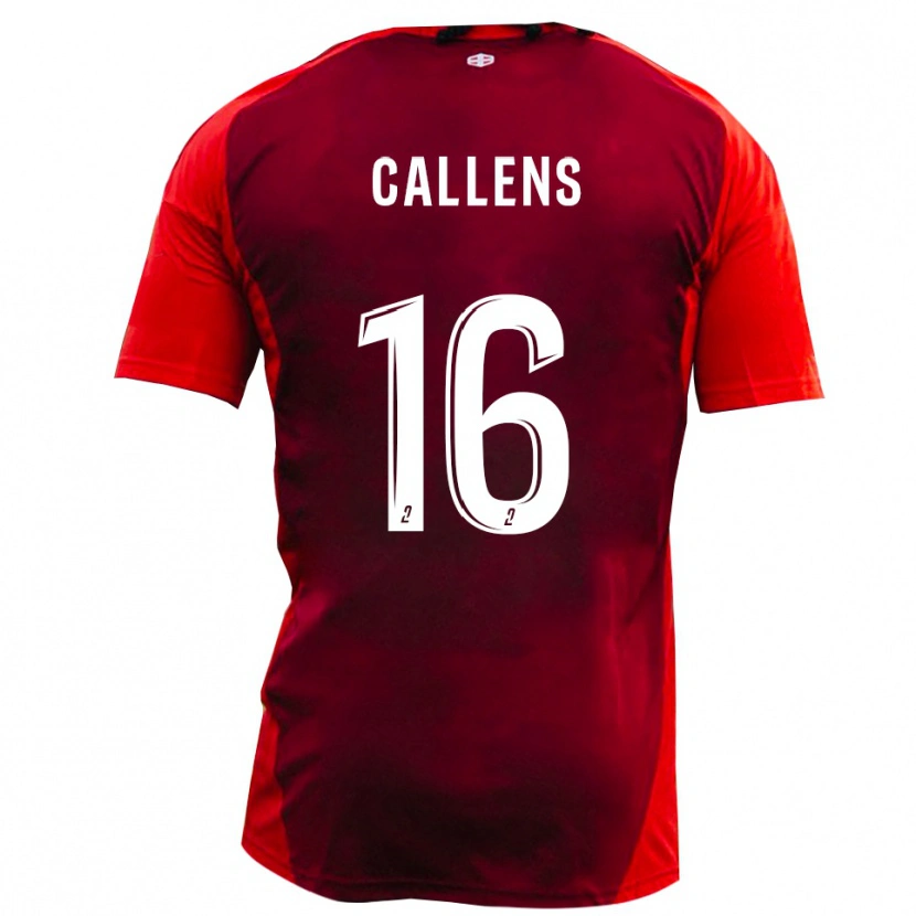 Danxen Mulher Camisola Thomas Callens #16 Vermelho Borgonha Principal 2025/26 Camisa Brasil