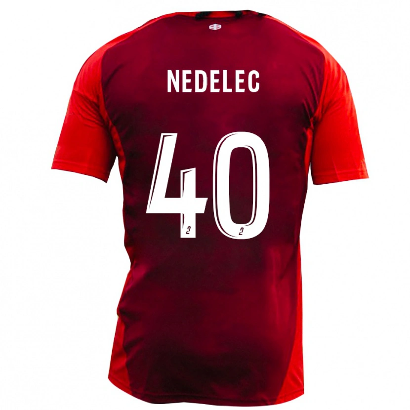 Danxen Mulher Camisola Aymerick Nedelec #40 Vermelho Borgonha Principal 2025/26 Camisa Brasil