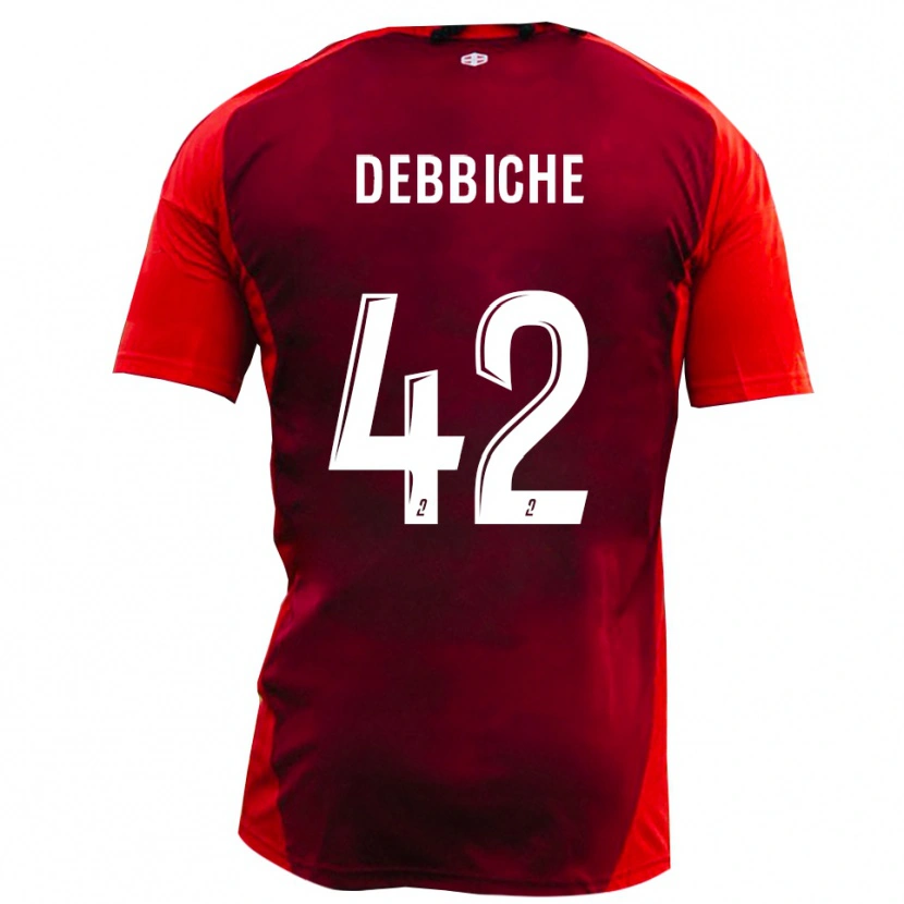 Danxen Mulher Camisola Wael Debbiche #42 Vermelho Borgonha Principal 2025/26 Camisa Brasil