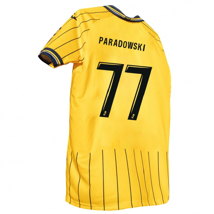 Danxen Mulher Camisola Tao Paradowski #77 Amarelo Azul Marinho Principal 2025/26 Camisa Brasil