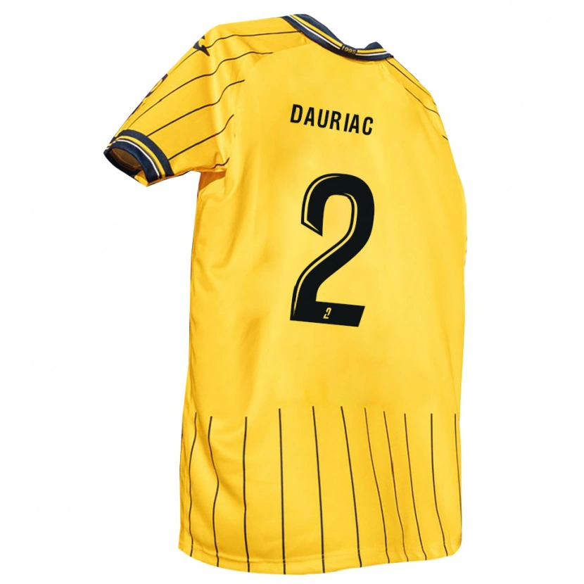 Danxen Mulher Camisola Mathieu Dauriac #2 Amarelo Azul Marinho Principal 2025/26 Camisa Brasil