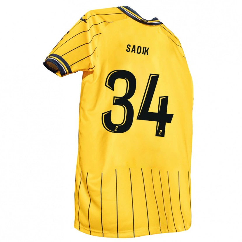 Danxen Mulher Camisola Omar Sadik #34 Amarelo Azul Marinho Principal 2025/26 Camisa Brasil