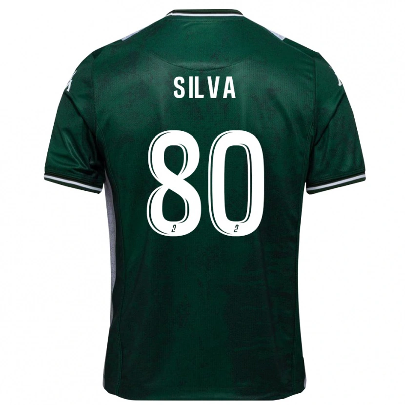 Danxen Mulher Camisola Brian Silva #80 Verde Branco Principal 2025/26 Camisa Brasil