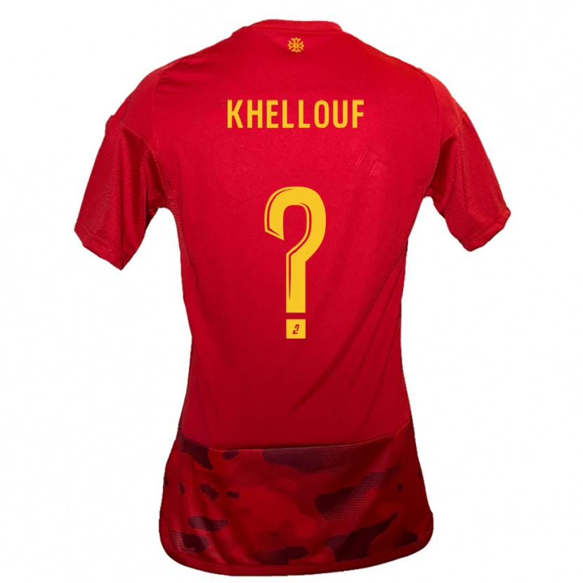 Danxen Mulher Camisola Ilyann Khellouf #0 Vermelho Amarelo Principal 2025/26 Camisa Brasil