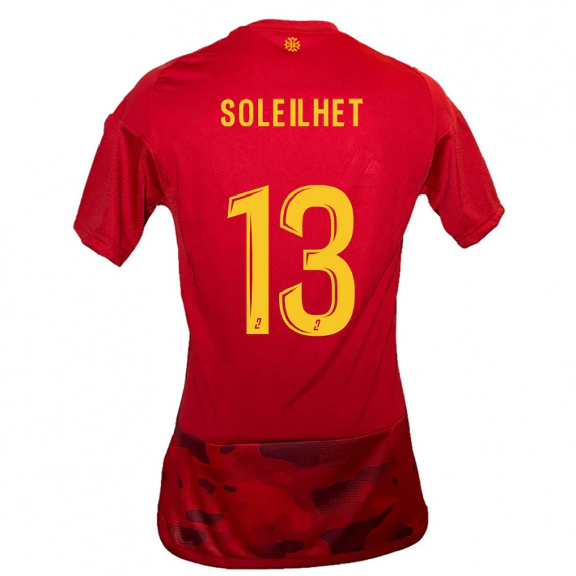 Danxen Mulher Camisola Alicia Soleilhet #13 Vermelho Amarelo Principal 2025/26 Camisa Brasil
