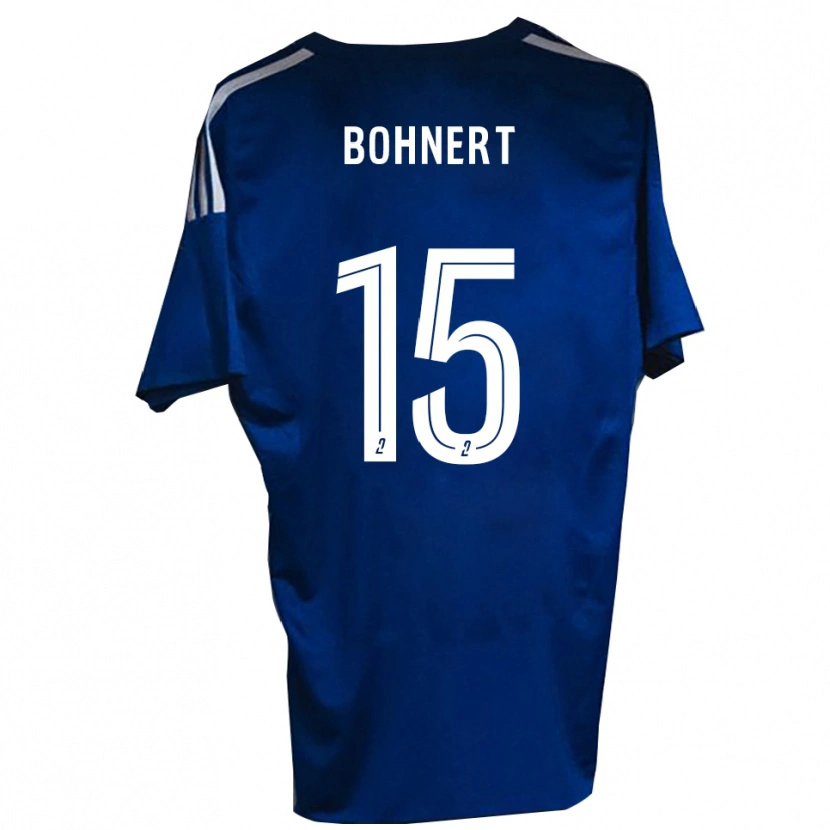Danxen Mulher Camisola Florian Bohnert #15 Azul Branco Principal 2025/26 Camisa Brasil