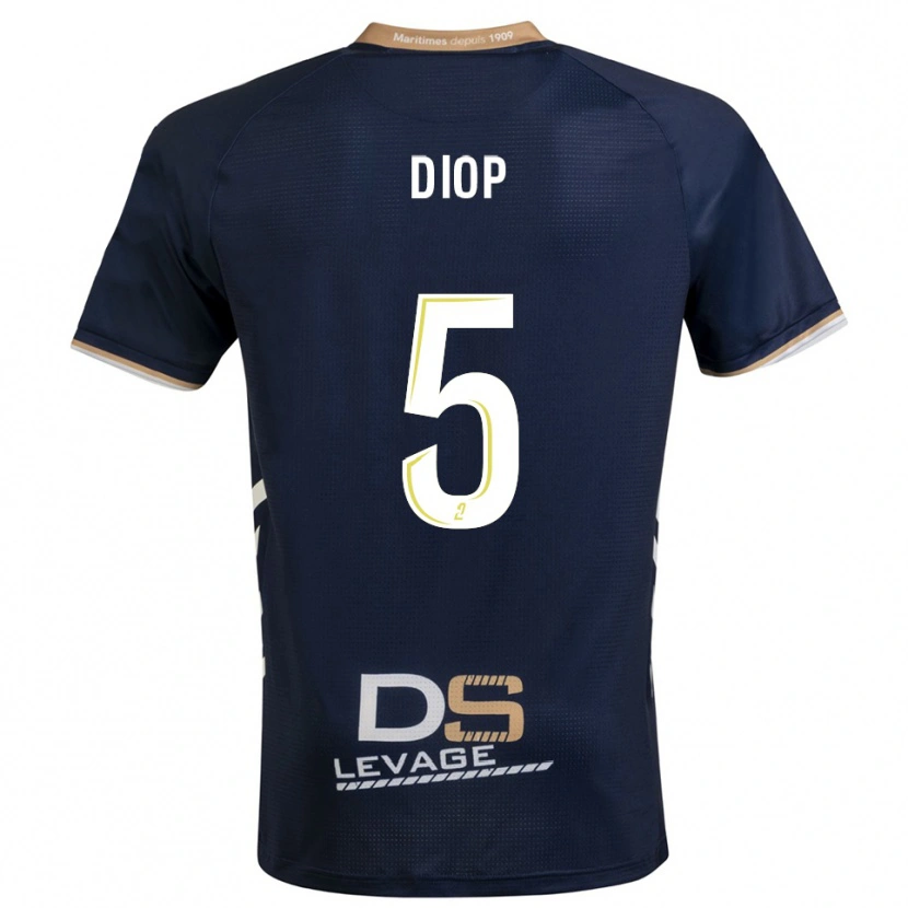 Danxen Mulher Camisola Aaron Diop #5 Azul Marinho Dourado Principal 2025/26 Camisa Brasil