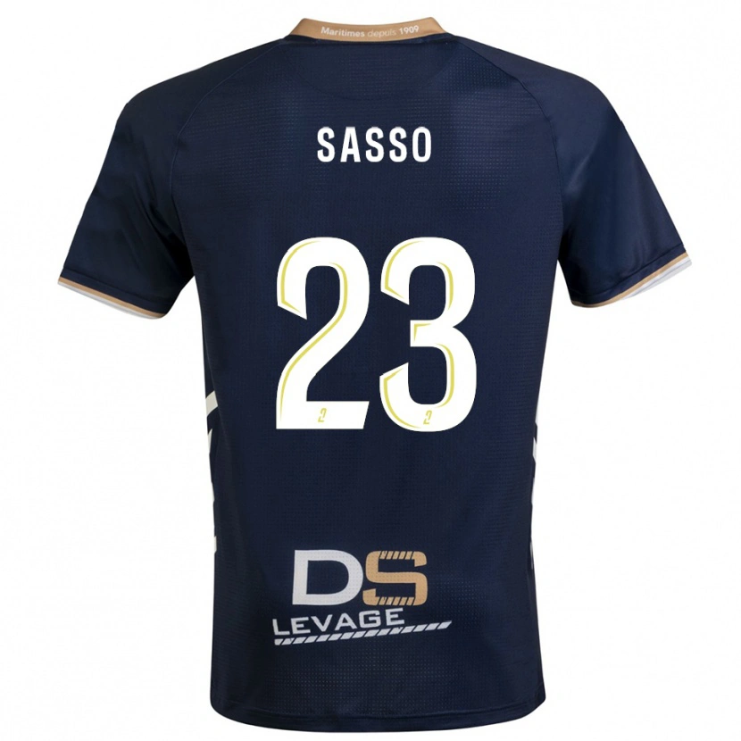 Danxen Mulher Camisola Vincent Sasso #23 Azul Marinho Dourado Principal 2025/26 Camisa Brasil