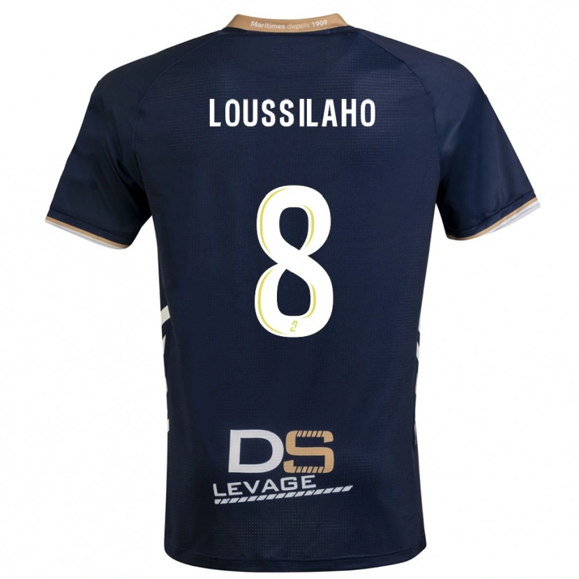 Danxen Mulher Camisola Lenny Dziki Loussilaho #8 Azul Marinho Dourado Principal 2025/26 Camisa Brasil