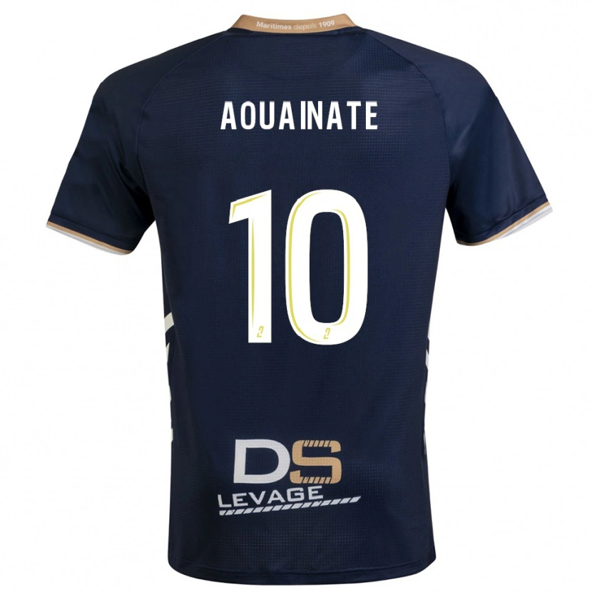 Danxen Mulher Camisola Aymane Aouainate #10 Azul Marinho Dourado Principal 2025/26 Camisa Brasil