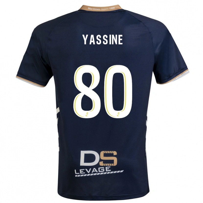 Danxen Mulher Camisola Gessime Yassine #80 Azul Marinho Dourado Principal 2025/26 Camisa Brasil