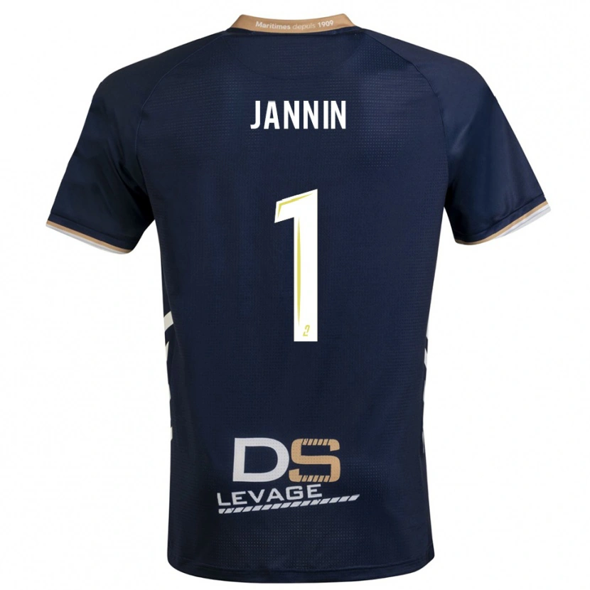 Danxen Mulher Camisola Elouann Jannin #1 Azul Marinho Dourado Principal 2025/26 Camisa Brasil
