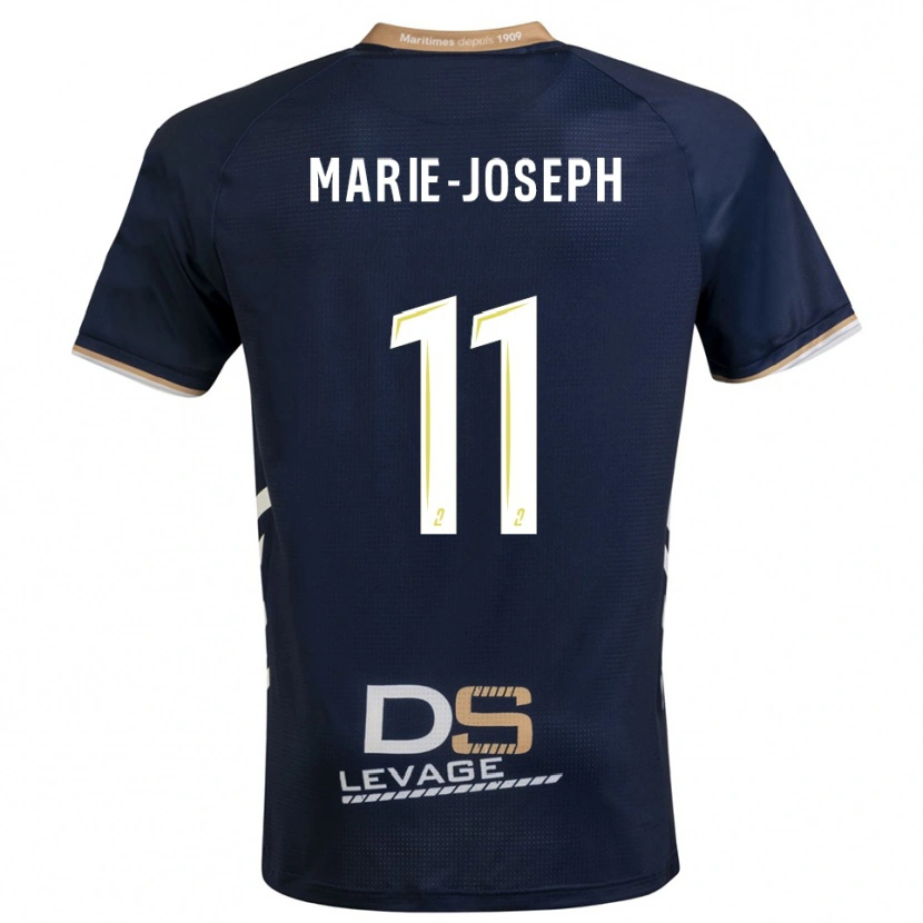 Danxen Mulher Camisola Thomas Marie-Joseph #11 Azul Marinho Dourado Principal 2025/26 Camisa Brasil