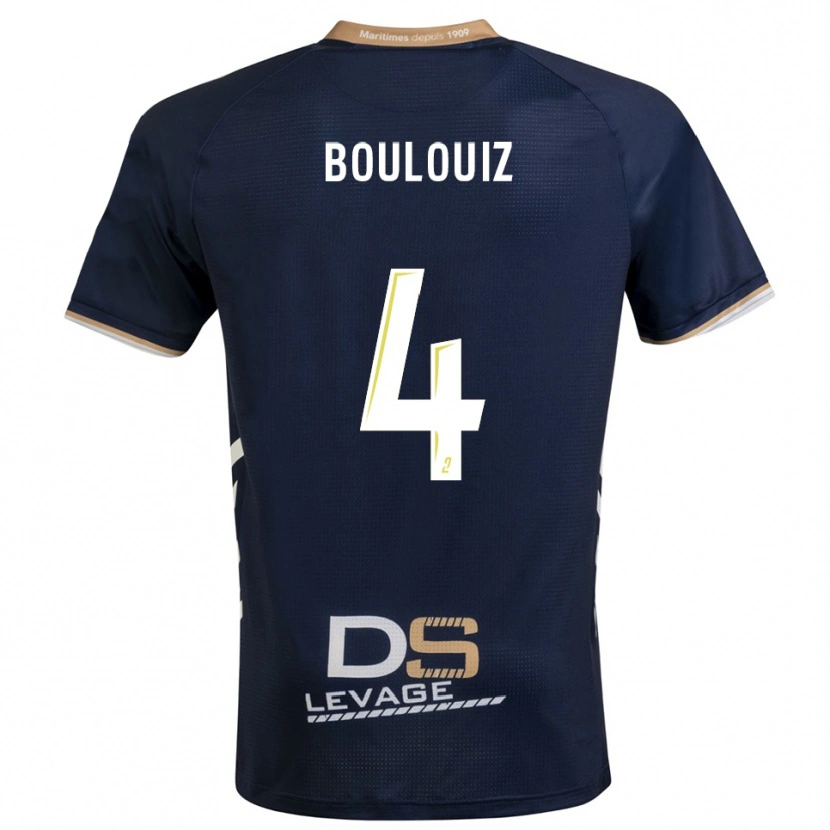 Danxen Mulher Camisola Salim Boulouiz #4 Azul Marinho Dourado Principal 2025/26 Camisa Brasil