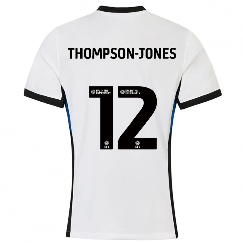 Danxen Mulher Camisola Riquelme Thompson-Jones #12 Branco Azul Alternativa 2025/26 Camisa Brasil