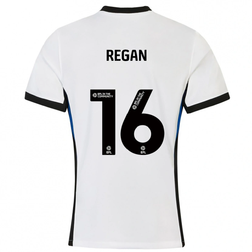 Danxen Mulher Camisola Rory Regan #16 Branco Azul Alternativa 2025/26 Camisa Brasil