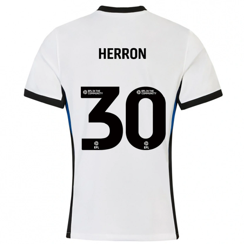 Danxen Mulher Camisola Neve Herron #30 Branco Azul Alternativa 2025/26 Camisa Brasil