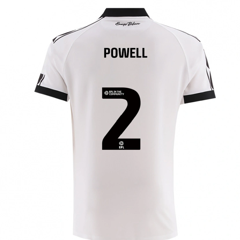 Danxen Mulher Camisola Ella Powell #2 Branco Preto Alternativa 2025/26 Camisa Brasil