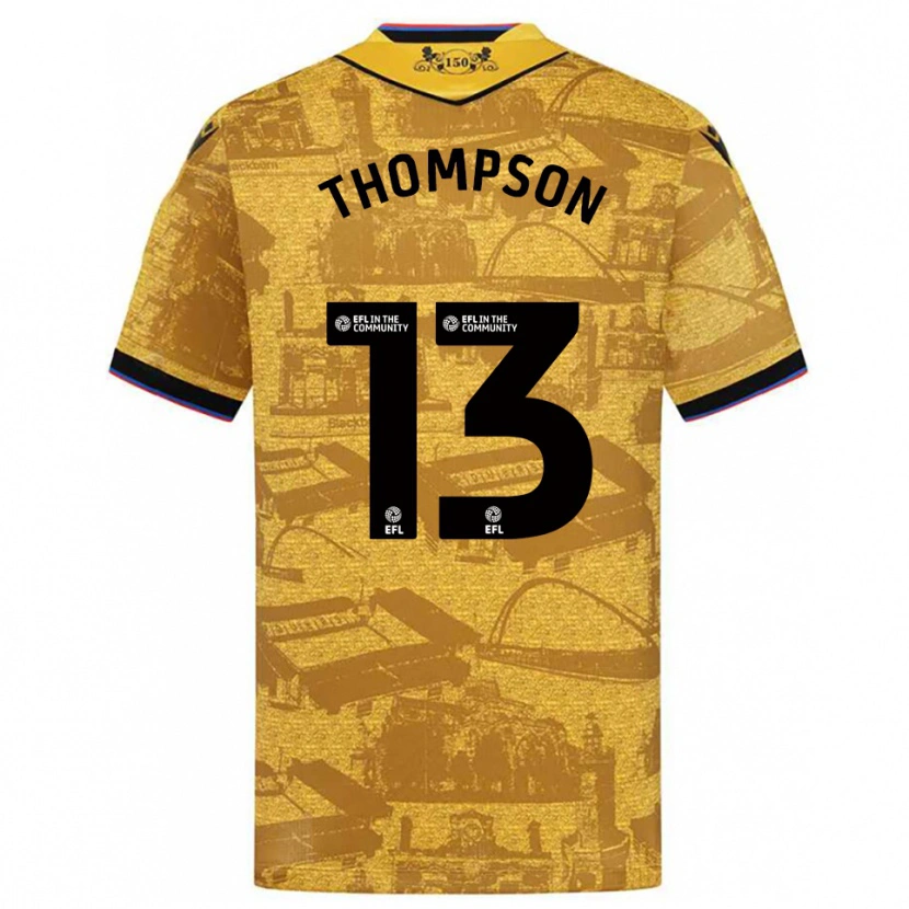 Danxen Mulher Camisola Luke Thompson #13 Dourado Preto Alternativa 2025/26 Camisa Brasil