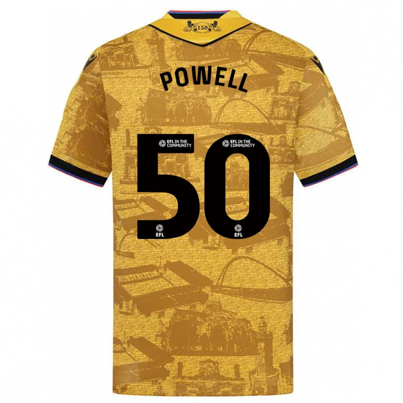Danxen Mulher Camisola Brandon Powell #50 Dourado Preto Alternativa 2025/26 Camisa Brasil