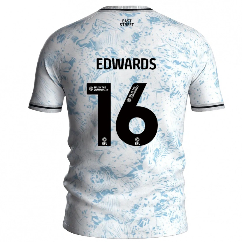 Danxen Mulher Camisola Josh Edwards #16 Branco Azul Celeste Alternativa 2025/26 Camisa Brasil
