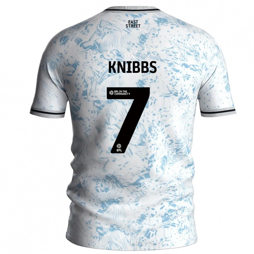Danxen Mulher Camisola Harvey Knibbs #7 Branco Azul Celeste Alternativa 2025/26 Camisa Brasil