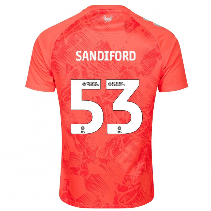 Danxen Mulher Camisola Greg Sandiford #53 Laranja Branco Alternativa 2025/26 Camisa Brasil