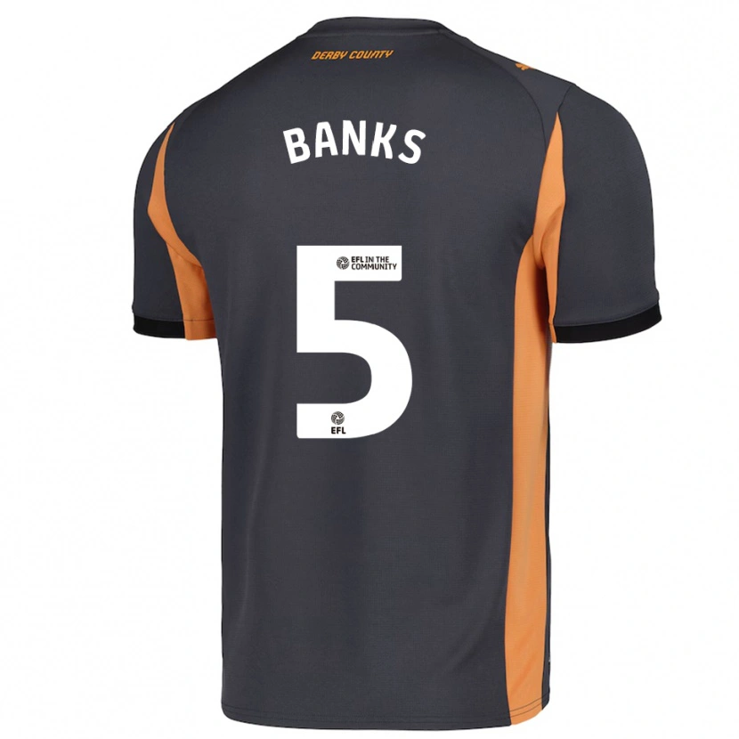 Danxen Mulher Camisola Luke Banks #5 Cinza Laranja Preto Alternativa 2025/26 Camisa Brasil