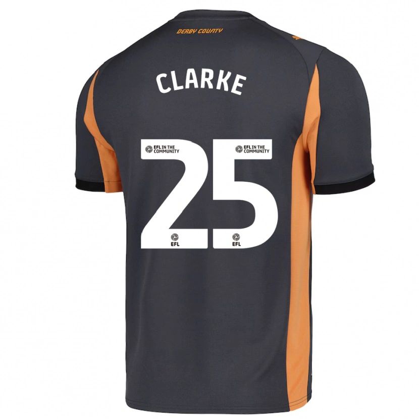 Danxen Mulher Camisola Matt Clarke #25 Cinza Laranja Preto Alternativa 2025/26 Camisa Brasil