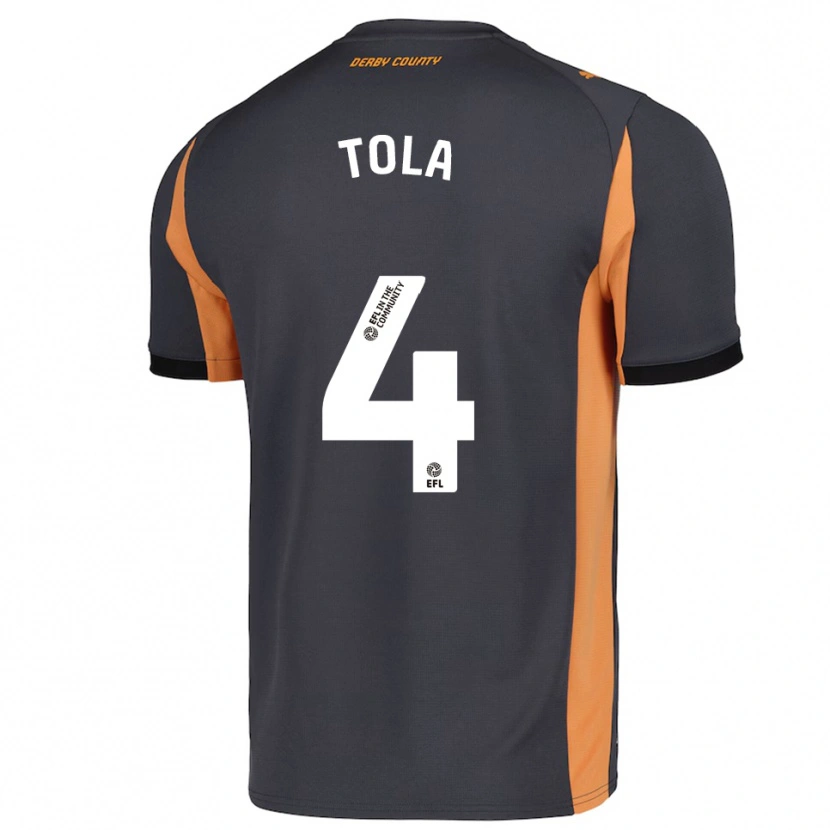 Danxen Mulher Camisola Marsel Tola #4 Cinza Laranja Preto Alternativa 2025/26 Camisa Brasil