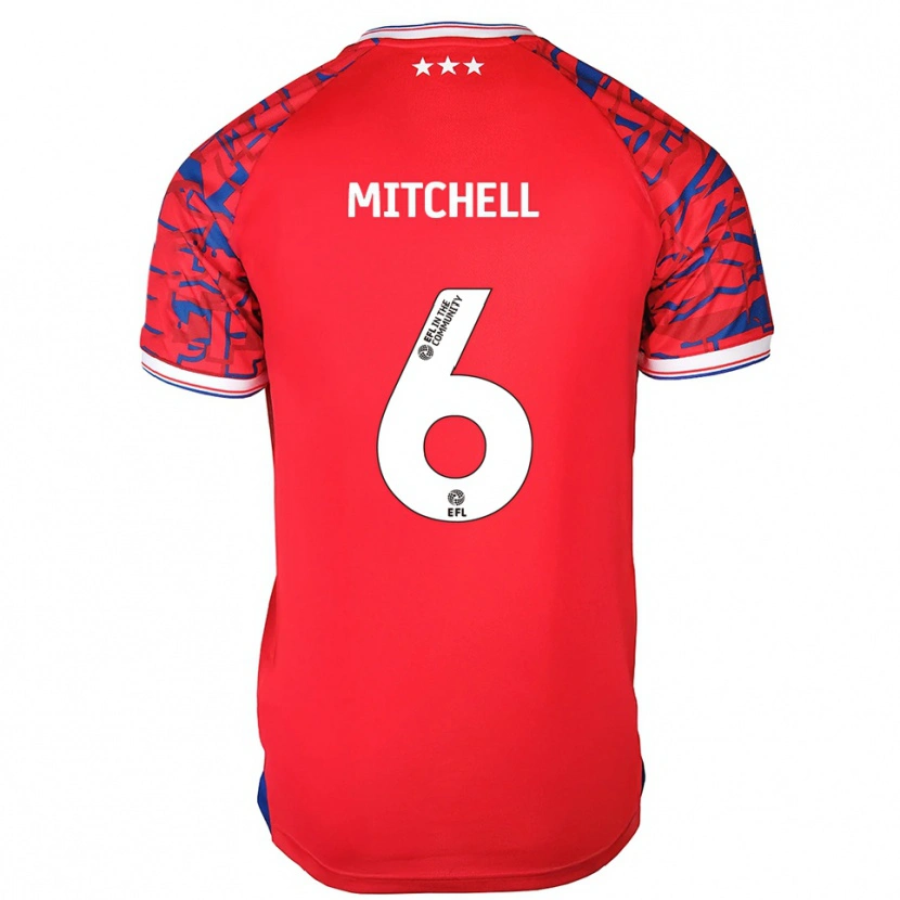 Danxen Mulher Camisola Leah Mitchell #6 Vermelho Azul Alternativa 2025/26 Camisa Brasil