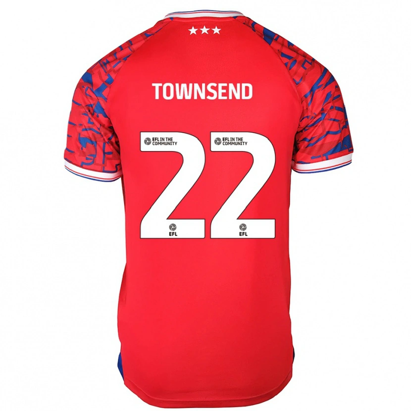 Danxen Mulher Camisola Conor Townsend #22 Vermelho Azul Alternativa 2025/26 Camisa Brasil