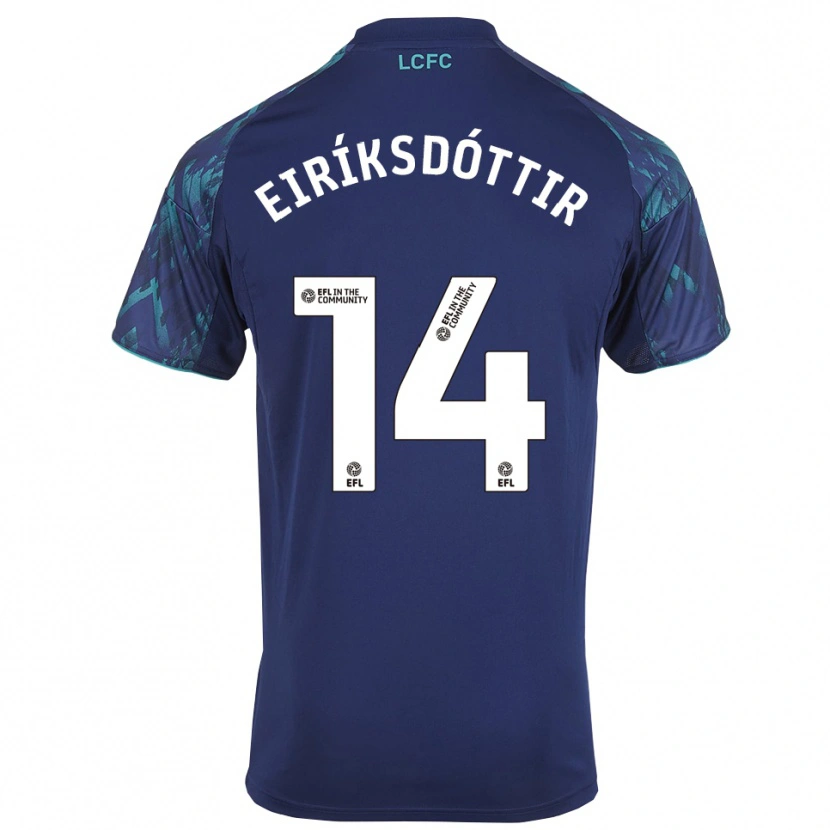Danxen Mulher Camisola Hlín Eiríksdóttir #14 Azul Marinho Verde Branco Alternativa 2025/26 Camisa Brasil