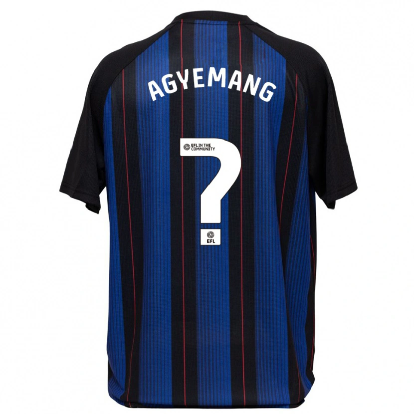 Danxen Mulher Camisola Terrell Agyemang #0 Azul Preto Alternativa 2025/26 Camisa Brasil