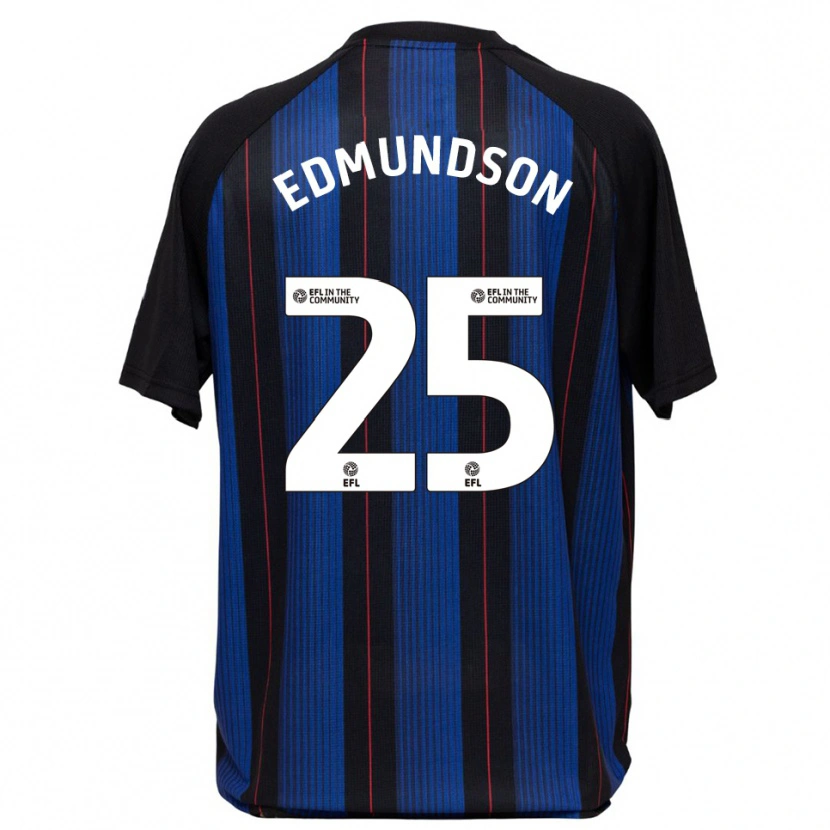 Danxen Mulher Camisola George Edmundson #25 Azul Preto Alternativa 2025/26 Camisa Brasil