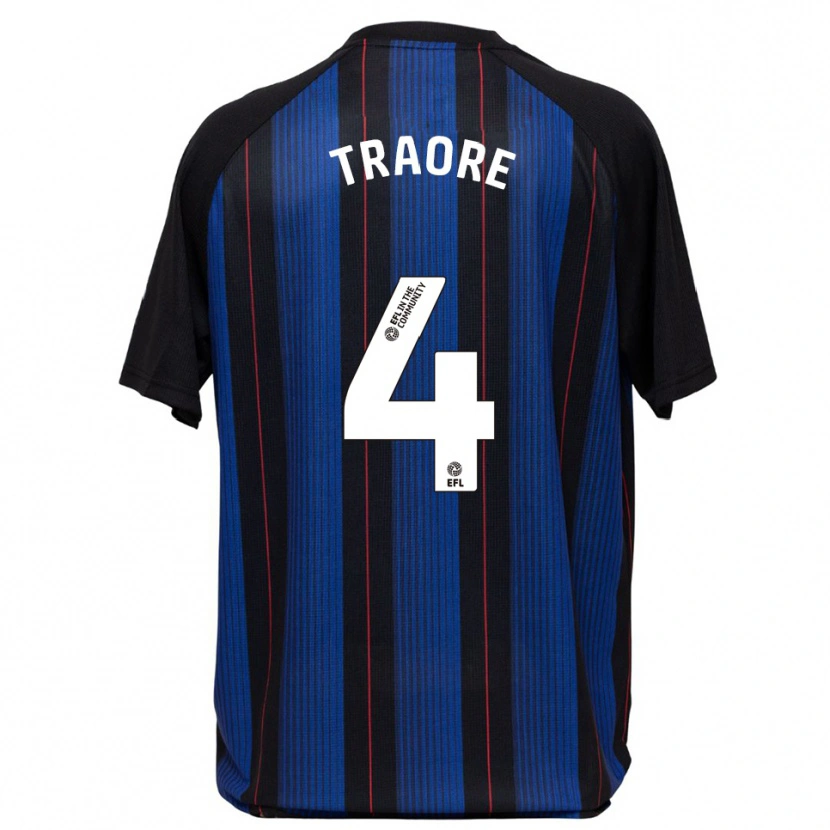 Danxen Mulher Camisola Yacou Traore #4 Azul Preto Alternativa 2025/26 Camisa Brasil