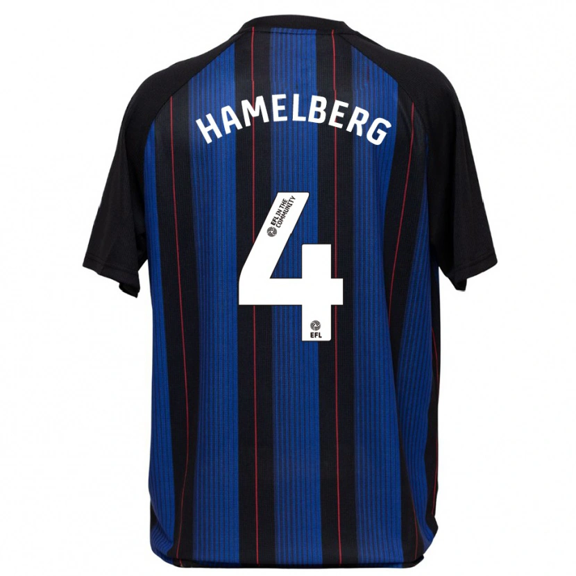 Danxen Mulher Camisola Eric Hamelberg #4 Azul Preto Alternativa 2025/26 Camisa Brasil
