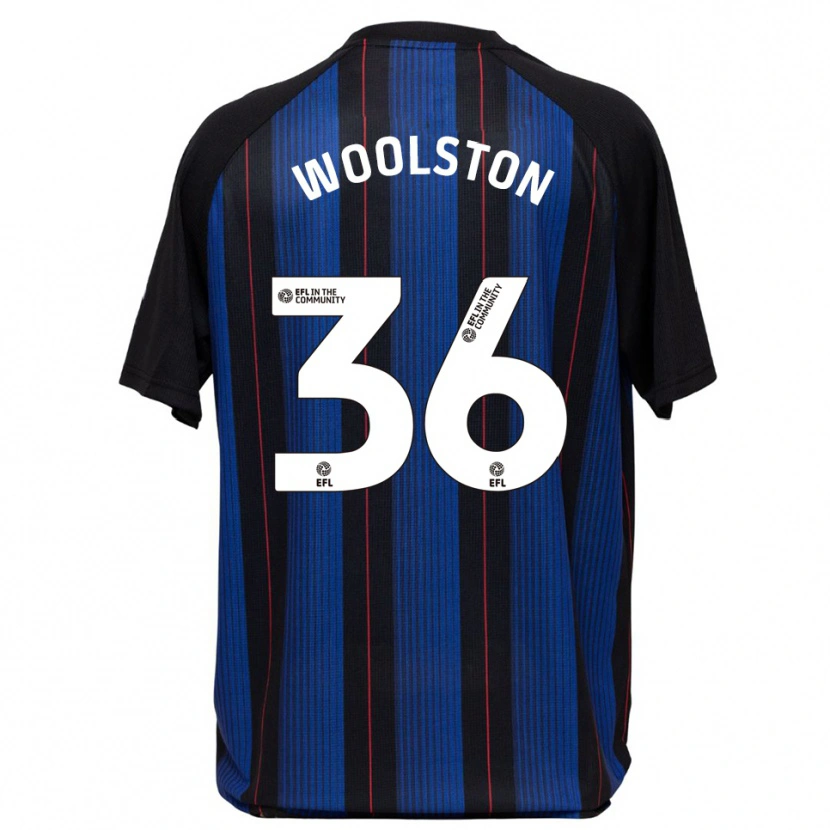 Danxen Mulher Camisola Luke Woolston #36 Azul Preto Alternativa 2025/26 Camisa Brasil