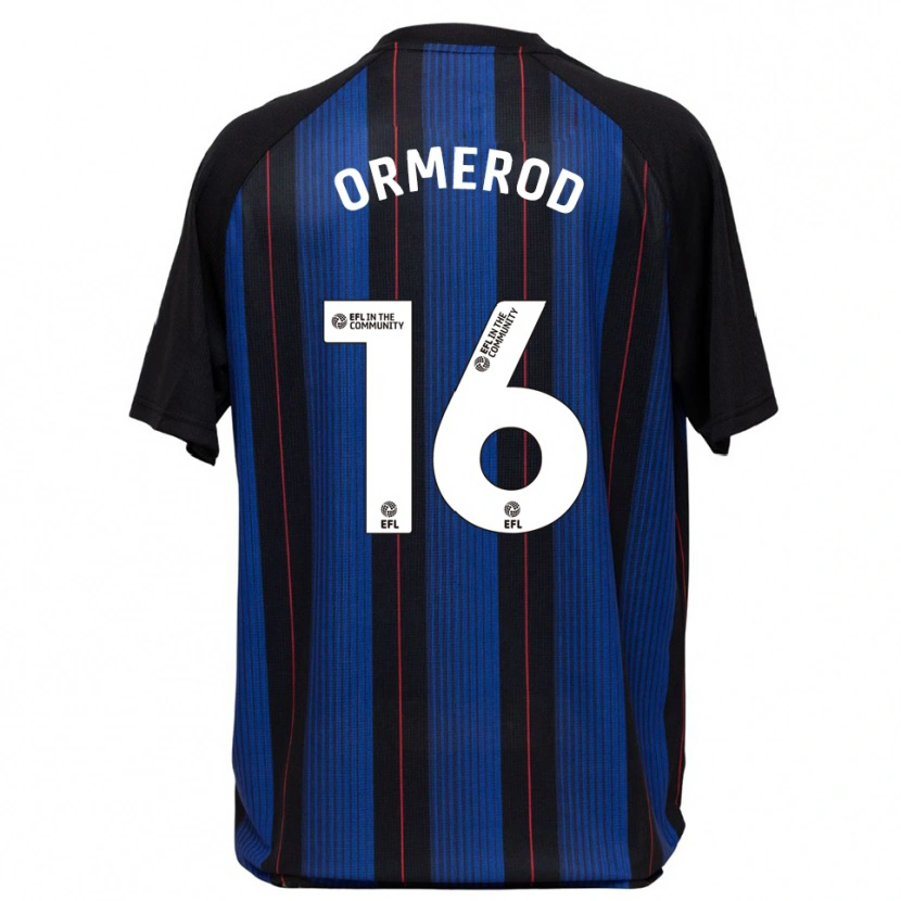 Danxen Mulher Camisola Eddie Ormerod #16 Azul Preto Alternativa 2025/26 Camisa Brasil