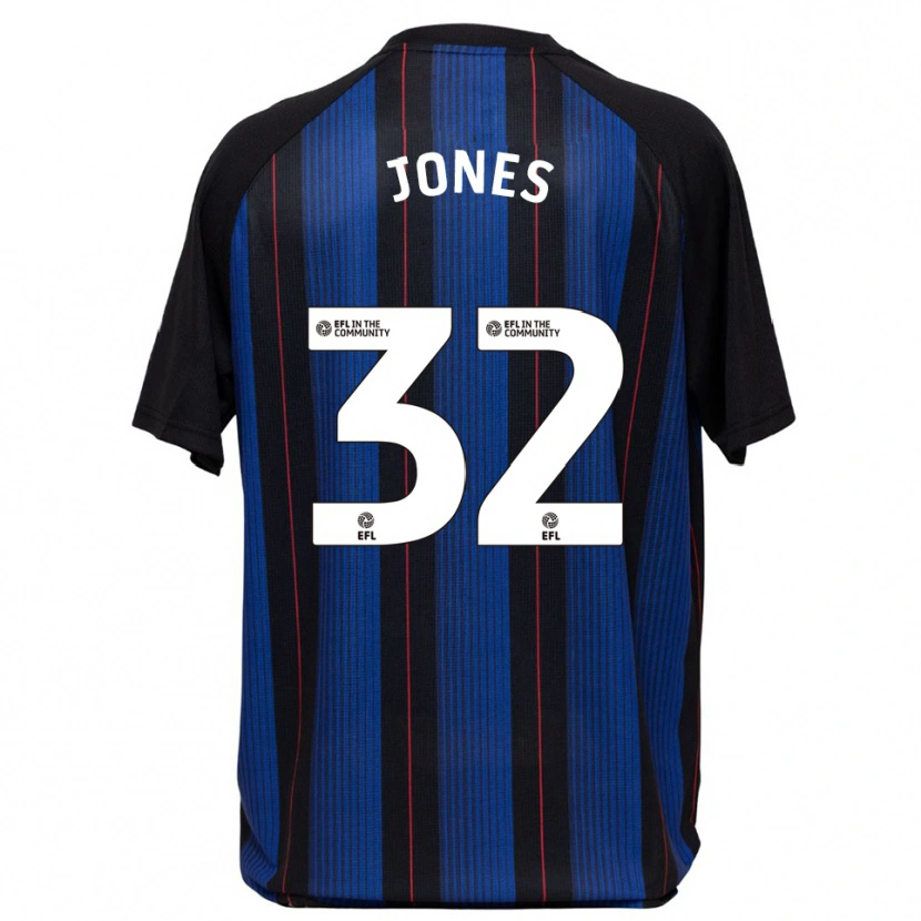 Danxen Mulher Camisola Jamie Jones #32 Azul Preto Alternativa 2025/26 Camisa Brasil