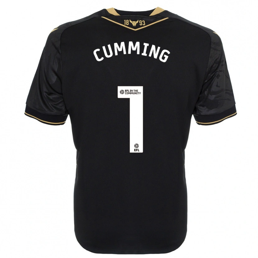 Danxen Mulher Camisola Jamie Cumming #1 Preto Dourado Alternativa 2025/26 Camisa Brasil